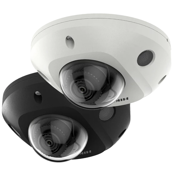 IP, Mini dómkamera, 6 MP, Fix objektív, 4mm, EXIR 30m,  IR,  Hang/riasztás I/O