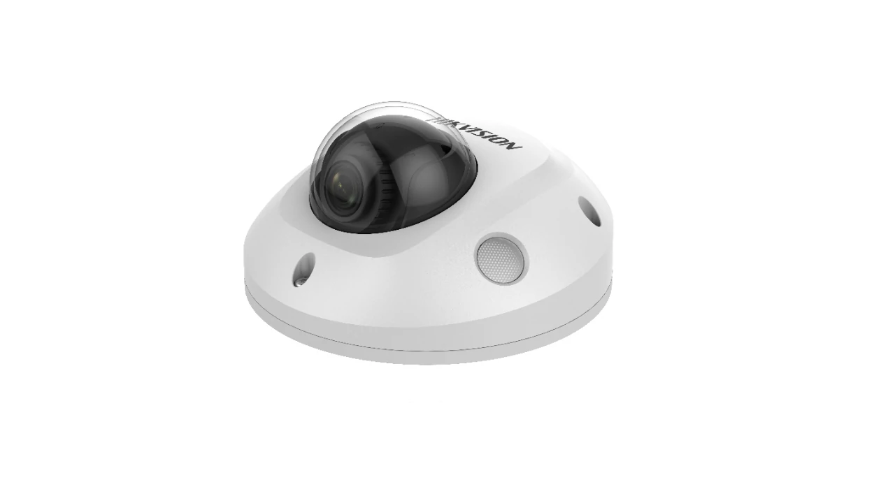 IP, Mini dómkamera, 4 MP, Fix objektív, 4mm, EXIR 30m,  IR,  Hang/riasztás I/O, Wi-Fi antennával,